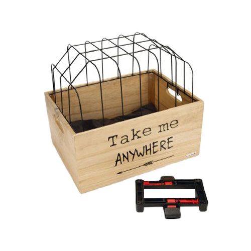 Beeztees Houten Fietsmand Journey + Kap 5 Beeztees Houten Fietsmand Journey + Kap - Afbeelding 3