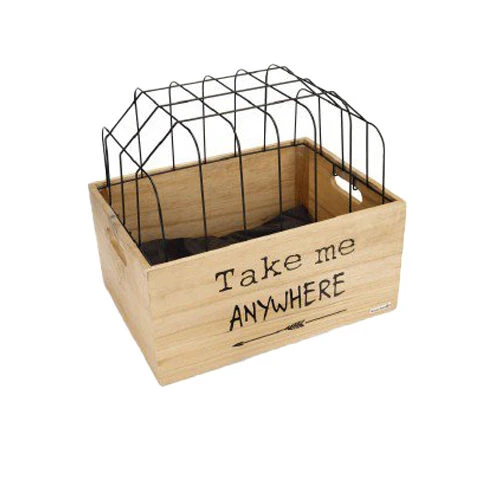 Beeztees Houten Fietsmand Journey + Kap 4 Beeztees Houten Fietsmand Journey + Kap - Afbeelding 2