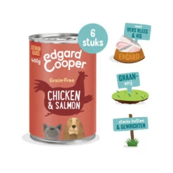 Edgard & Cooper Senior - Kip & Zalm - Blik -Hondenbenodigdheden edgard cooper senior kip zalm blik 173674 1000 none