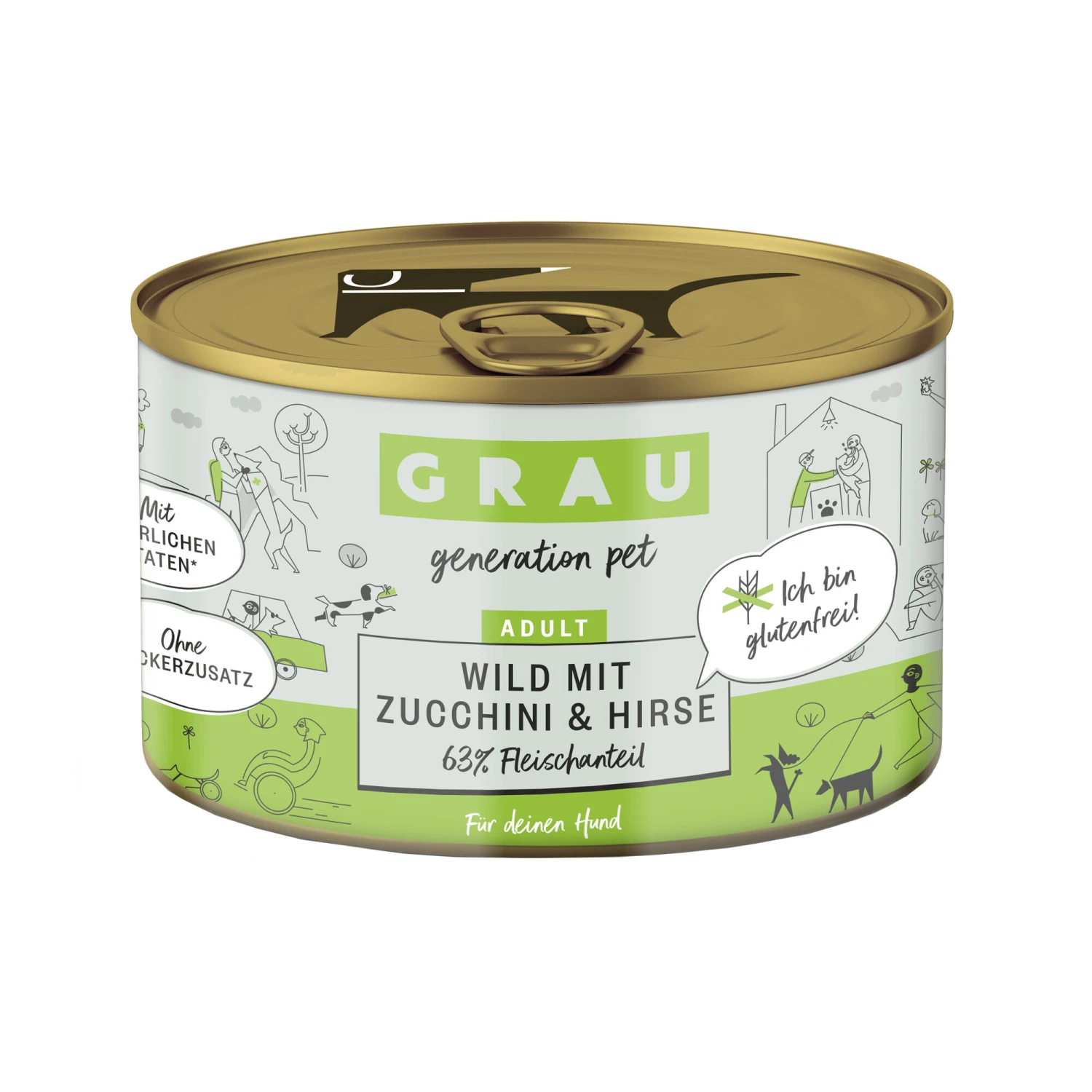 Grau Adult Hondenvoer - Hertenvlees Met Courgette En Gierst - Blik 7 Grau Adult Hondenvoer - Hertenvlees Met Courgette En Gierst - Blik - Afbeelding 5