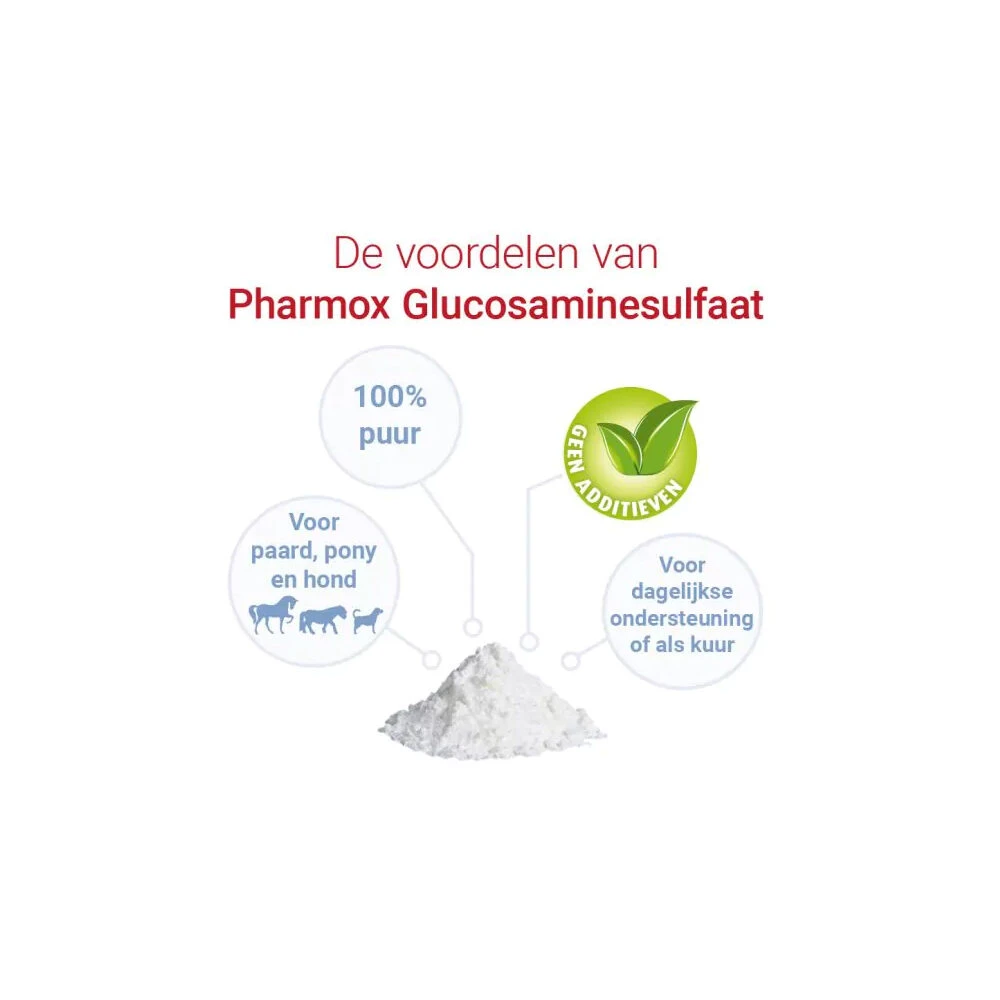 Pharmox Glucosamine Sulfaat Paard / Pony & Hond 5 Pharmox Glucosamine Sulfaat Paard / Pony & Hond - Afbeelding 3