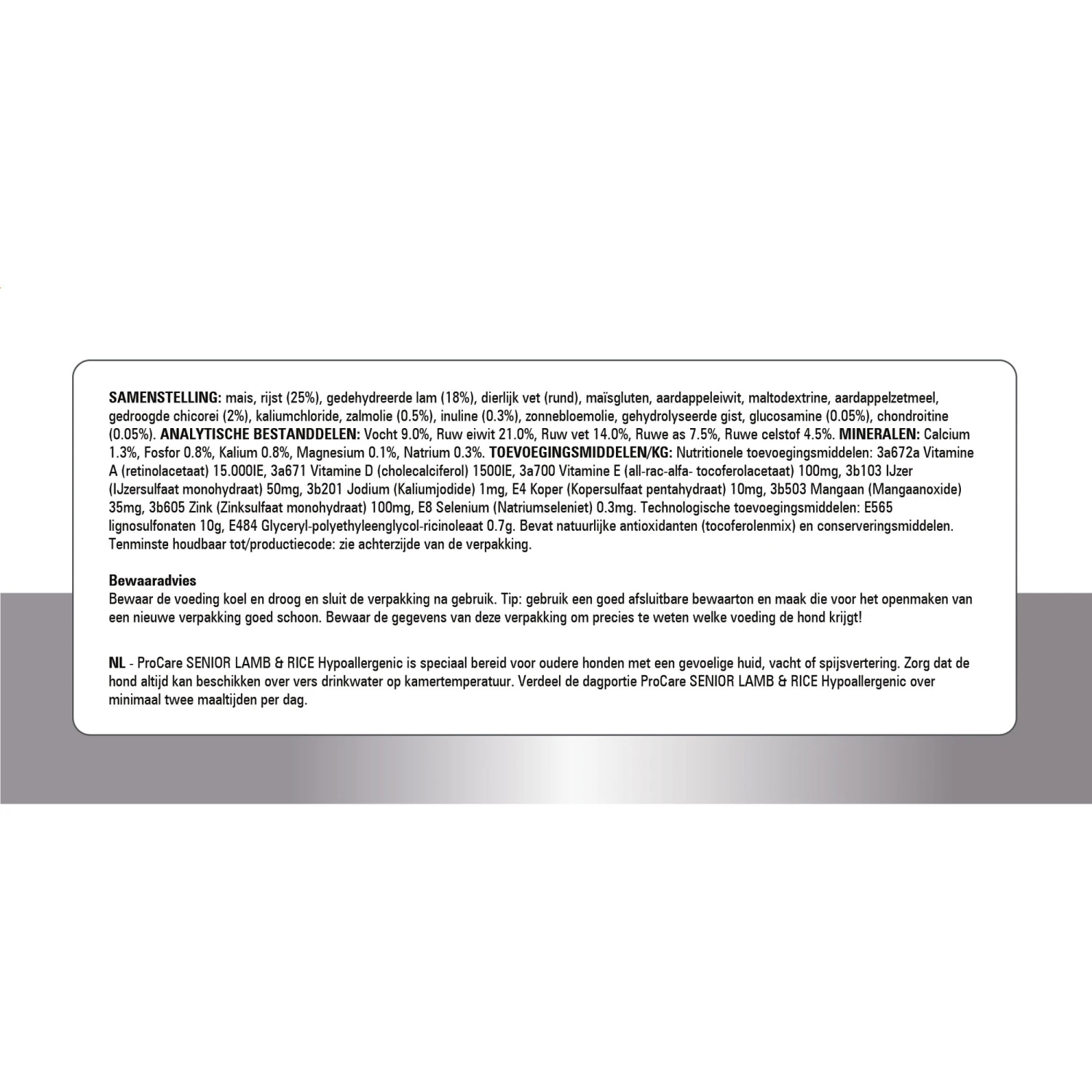 Prins ProCare Lamb & Rice Senior Hypoallergenic 10 Prins ProCare Lamb & Rice Senior Hypoallergenic - Afbeelding 8