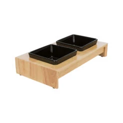 Trixie Voer-Waterbak Set - Keramiek - Hout -Hondenbenodigdheden trixie voer waterbak set keramiek hout 178705 1500 none