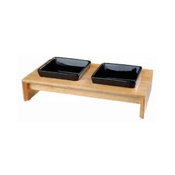 Trixie Voer-Waterbak Set - Keramiek - Hout -Hondenbenodigdheden trixie voer waterbak set keramiek hout 178711 1500 none