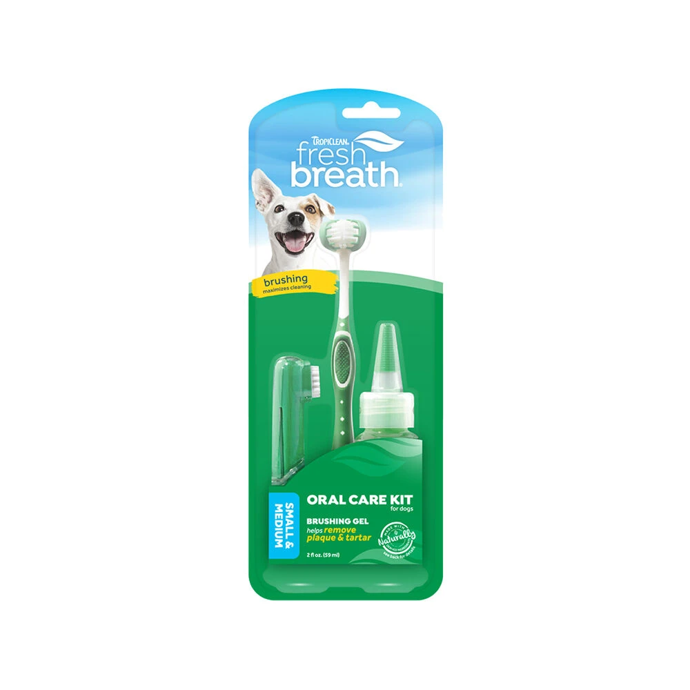 TropiClean Fresh Breath OralCareGel Kit Small Dogs