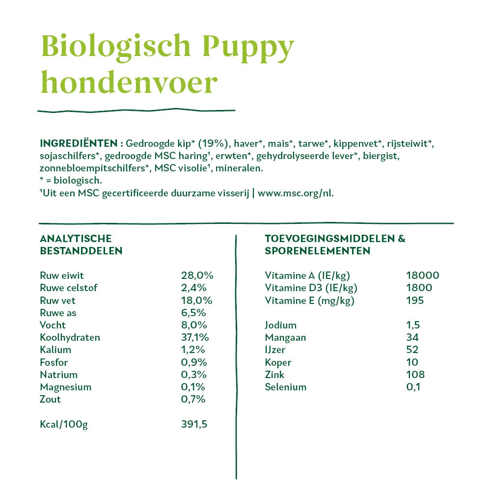 Yarrah - Droogvoer Puppy Bio 7 Yarrah - Droogvoer Puppy Bio - Afbeelding 5